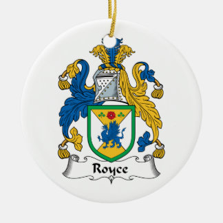 Royce Family Crest Ceramic Tree Decoration