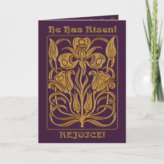 Roycroft Easter Purple (Personalised) Holiday Card