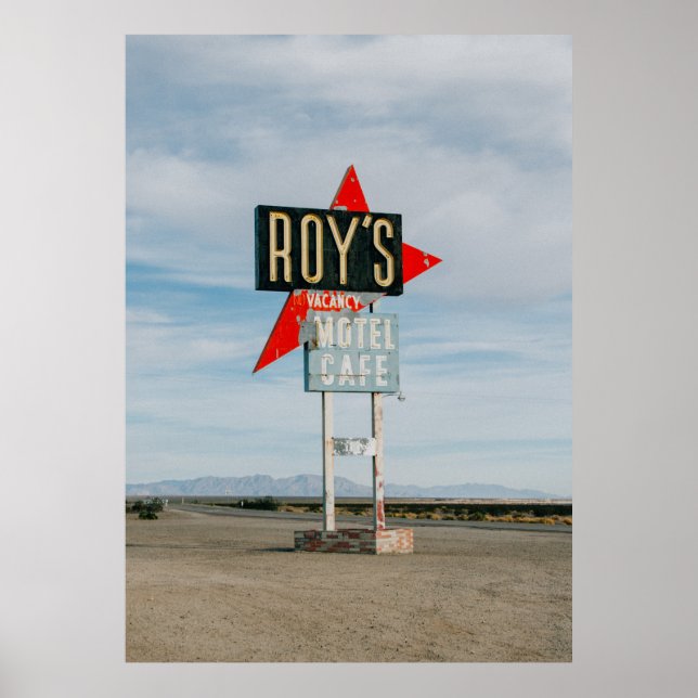 "ROY'S" ROADSIDE MOTEL CAFE SIGN (Front)