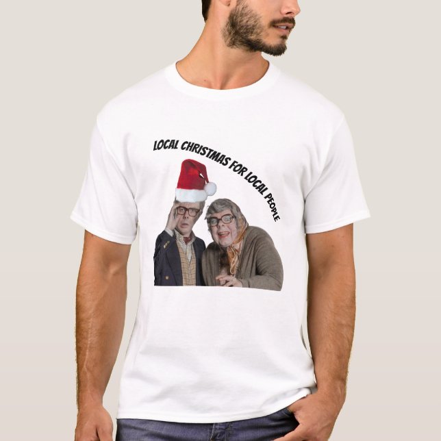 royston vasey local shop christmas top (Front)