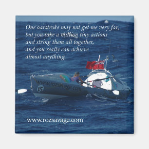 Roz Savage Magnet (Roz on her boat)
