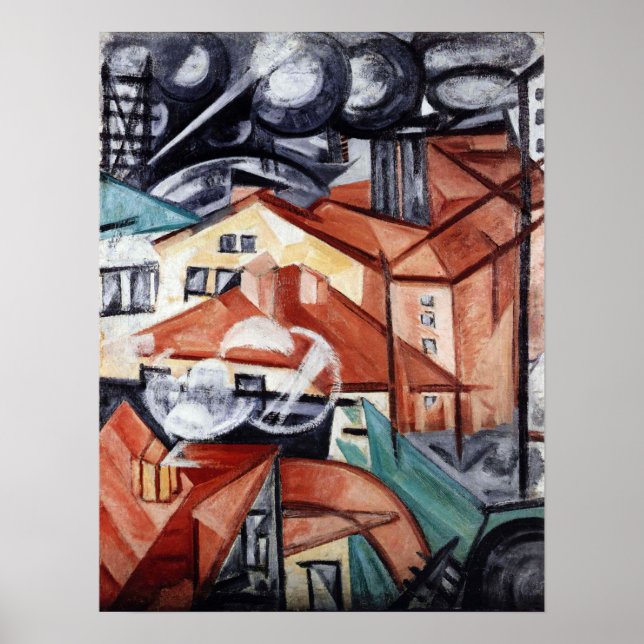 Rozanova - Cityscape 1912 Poster (Front)
