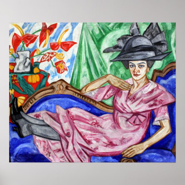 Rozanova - Portrait Of Sister Anna 1912 Poster (Front)