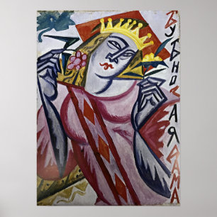 Rozanova - Queen Of Diamonds 1915 Poster