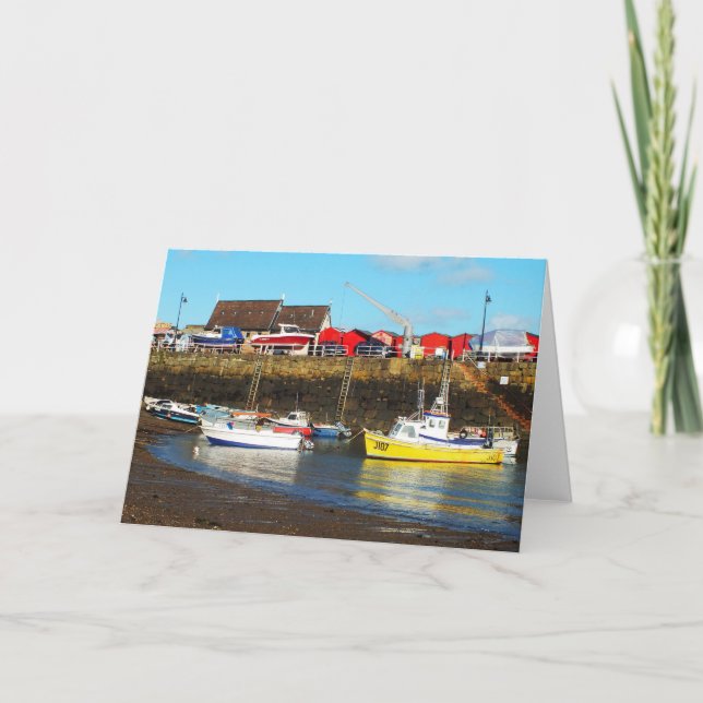 Rozel harbour at low tide, Jersey Holiday Card (Front)