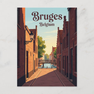 Rozenhoedkaai Alley Belgium Postcard