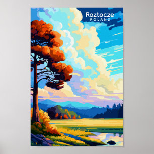 Roztocze Spain vintage travel illustration Poster