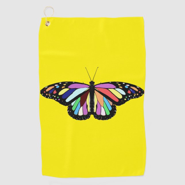 RP colourful butterfly Golf Towel (Front)