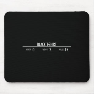 Rpg Armor Stats - Video Game Player Mouse Pad