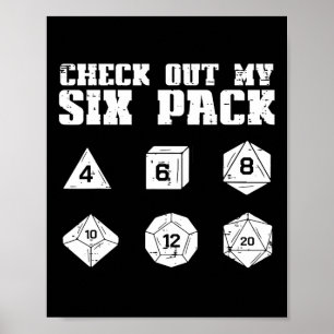 Rpg Check Out My 6 Pack Funny Gamer Men Boys  Poster
