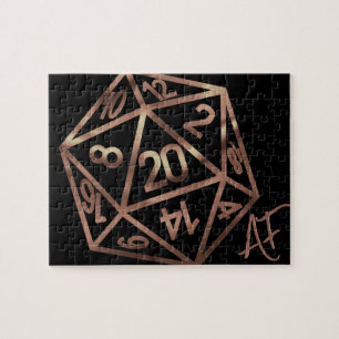 RPG Crit AF   Copper Tabletop PnP Role Player Dice Jigsaw Puzzle