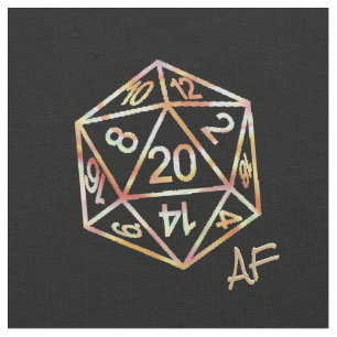 RPG Crit AF Copper Tabletop PnP Roleplayer Dice Fabric