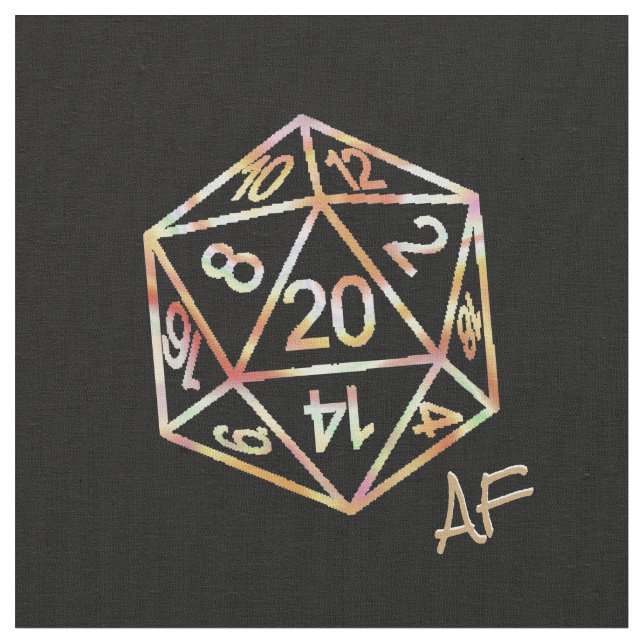 RPG Crit AF | Copper Tabletop PnP Roleplayer Dice Fabric (Close Up)
