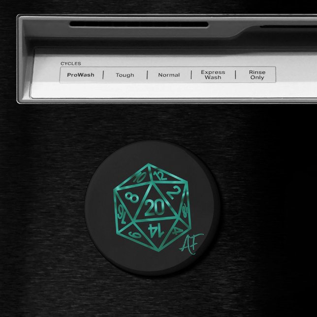 RPG Crit AF | Emerald Fantasy Tabletop Gamer Dice Magnet (Creator Uploaded)