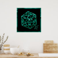 RPG Crit AF | Emerald Fantasy Tabletop Gamer Dice