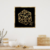 RPG Crit AF | Gold Fantasy Tabletop PnP Gamer Dice
