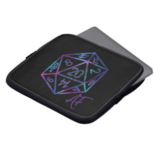 RPG Crit AF   Nebula Fantasy Tabletop Gamer Dice Laptop Sleeve