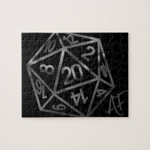 RPG Crit AF   Retro Tabletop PnP Role Player Dice Jigsaw Puzzle