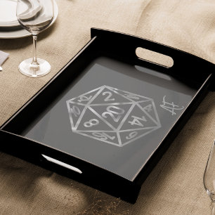 RPG Crit AF Silver Fantasy Tabletop Gamer Dice Tissue Paper