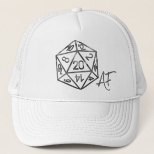 RPG Crit AF   Silver Fantasy Tabletop Gamer Dice Trucker Hat