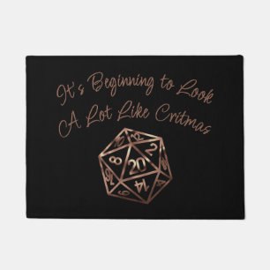 RPG Critmas   Copper Tabletop PnP Roleplayer Dice Doormat