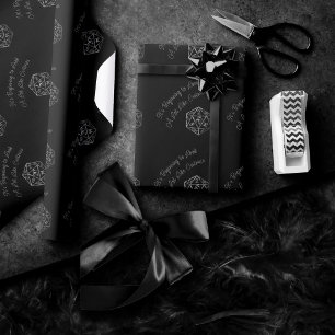 RPG Critmas   Fantasy Tabletop Retro Gamer Dice Wrapping Paper