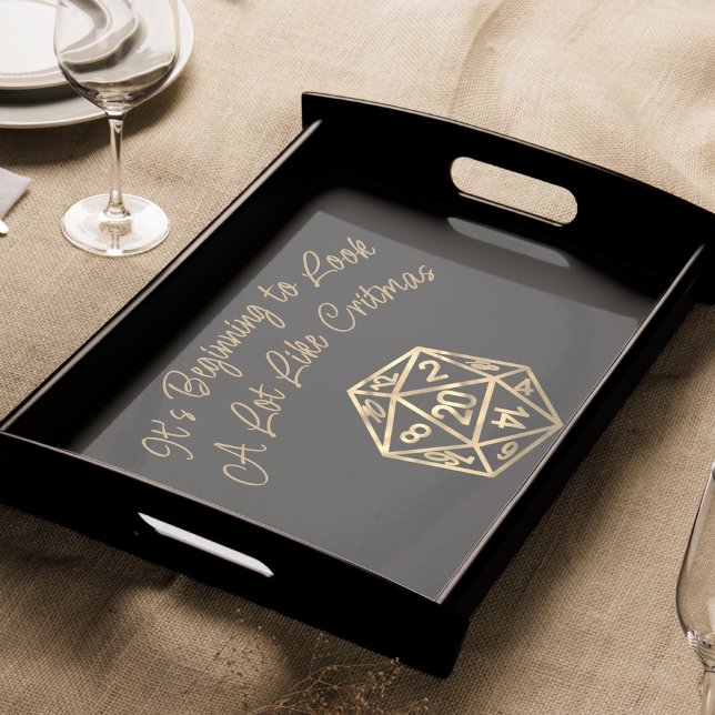 RPG Critmas | Gold Fantasy Tabletop Gamer Dice Tissue Paper (Creator Uploaded)