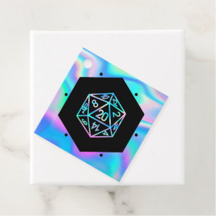 RPG Critmas   Holo Retro PnP Tabletop Gamer Dice Favour Tags