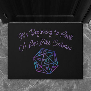 RPG Critmas   Nebula Fantasy Tabletop Gamer Dice Doormat