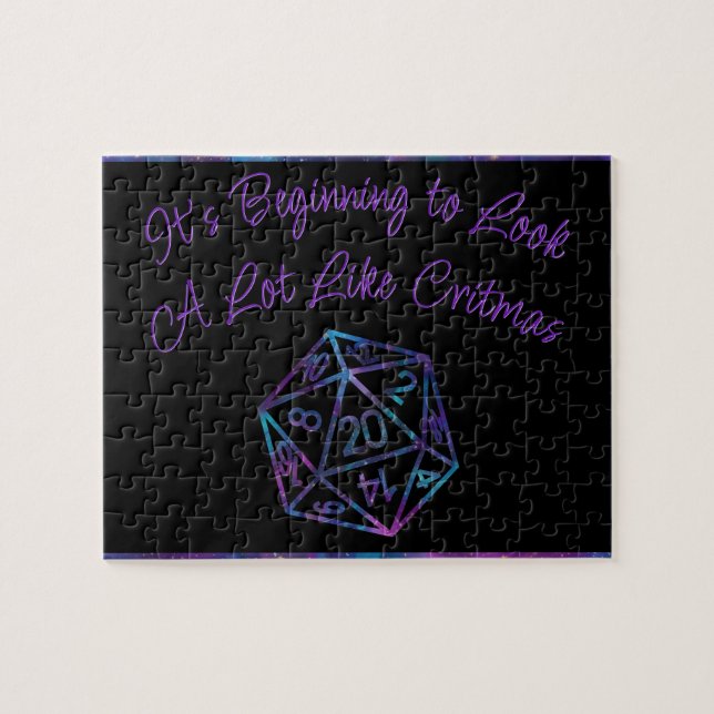 RPG Critmas | Nebula Fantasy Tabletop Gamer Dice Jigsaw Puzzle (Horizontal)