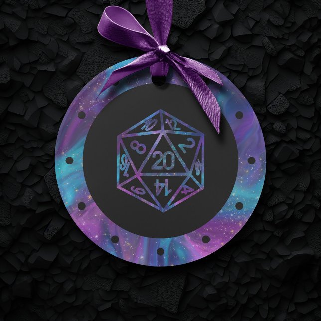 RPG Critmas | Nebula Tabletop PnP Roleplayer Dice Ornament (Creator Uploaded)