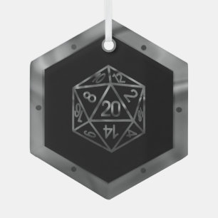 RPG Critmas   Old School Tabletop Roleplayer Dice Glass Tree Decoration