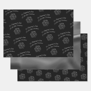 RPG Critmas   Old School Tabletop Roleplayer Dice Wrapping Paper Sheet