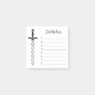 RPG Dice   Classic Tabletop DM Initiative Tracker Post-it Notes