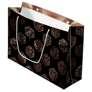 RPG Dice   Copper Fantasy Retro Tabletop PnP Gamer Large Gift Bag