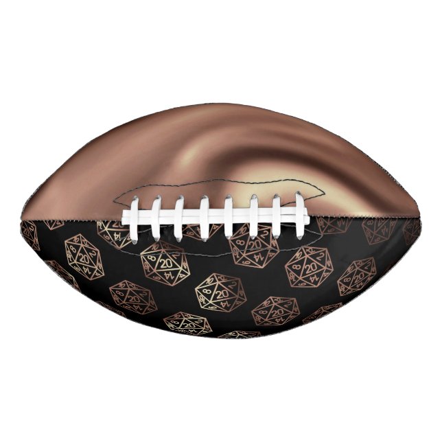 RPG Dice | Copper Old School Tabletop Role Player Football (Front)
