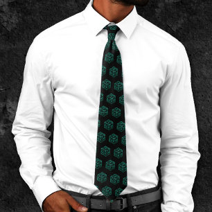 RPG Dice   Emerald Fantasy Tabletop Retro Gamer Tie