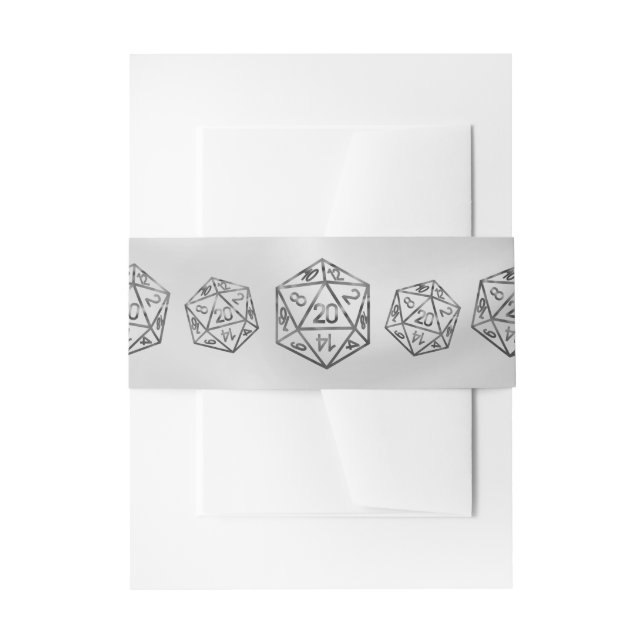 RPG Dice | Fantasy Old School Tabletop Retro Gamer Invitation Belly Band (Front Example)