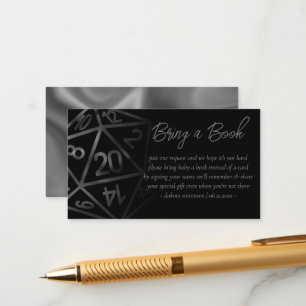 RPG Dice Fantasy Tabletop Gamer Book Request Enclosure Card