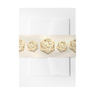 RPG Dice   Gold Fantasy Retro Tabletop PnP Gamer Invitation Belly Band