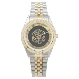 RPG Dice   Gold Fantasy Retro Tabletop PnP Gamer Watch