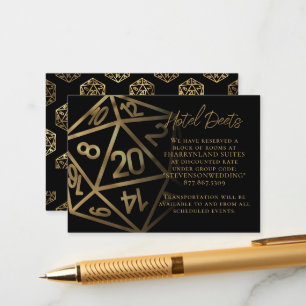 RPG Dice   Gold Fantasy Tabletop Gamer Details Enclosure Card