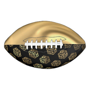 RPG Dice Gold Old School Tabletop Role Player Football