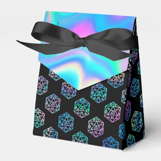 RPG Dice | Holo Fantasy Retro Tabletop PnP Gamer Favour Box (Front Side)