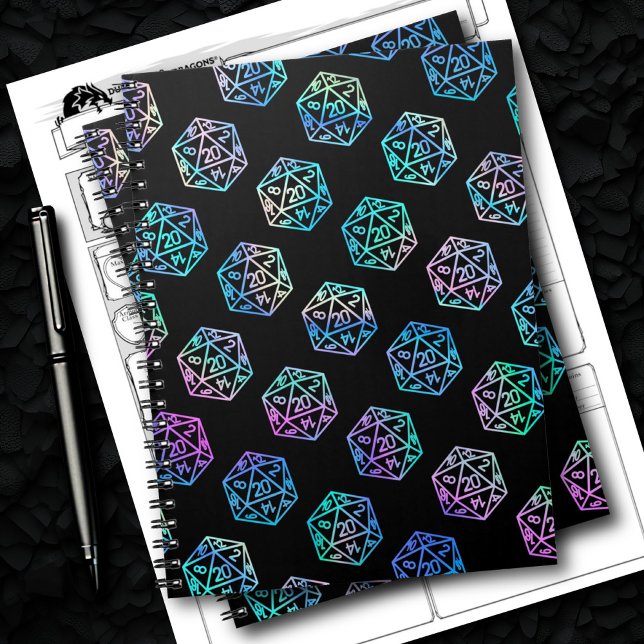 RPG Dice | Holo Fantasy Tabletop Gamer Campaign Notebook (Creator Uploaded)