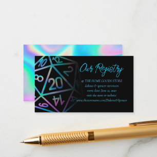 RPG Dice   Holo Fantasy Tabletop Gamer Registry Enclosure Card