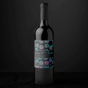 RPG Dice Holo Fantasy Tabletop PnP Gamer Custom Wine Label