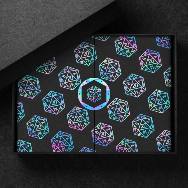 RPG Dice | Holo Old School Tabletop PnP Roleplayer Tissue Paper (Creator Uploaded)