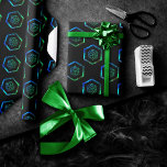 RPG Dice | Iridescent Fantasy Tabletop Retro Gamer Wrapping Paper<br><div class="desc">It's always GAME ON so choose your weapon and roll initiative... A novelty GEEK CHIC gamer wedding/party theme perfect for any old school tabletop RPG pen/pencil and paper (PnP) fantasy role player featuring a 20-sided dnd polyhedral dice with a natural 20 roll for the roleplaying magical wizard slayer of dragons...</div>