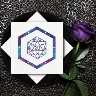 RPG Dice   Nebula Fantasy Retro Tabletop PnP Gamer Napkin